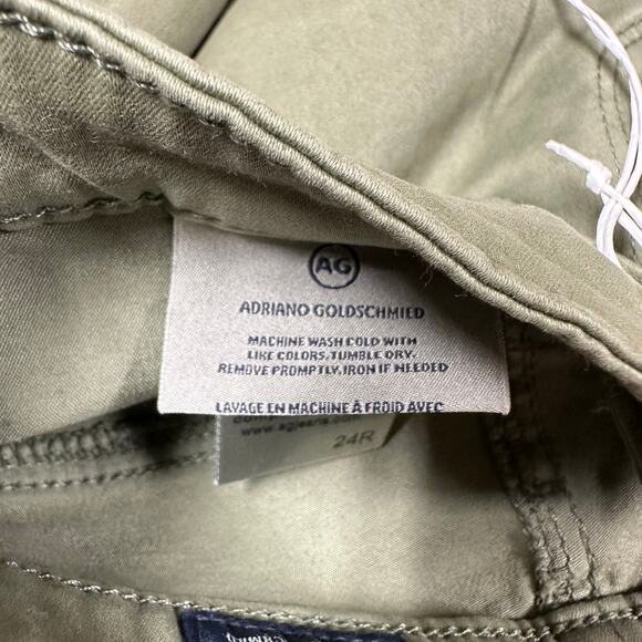 AG Adriano Goldschmied NWT The Legging Ankle Super Skinny Olive Green Size 24 - Picture 9 of 12